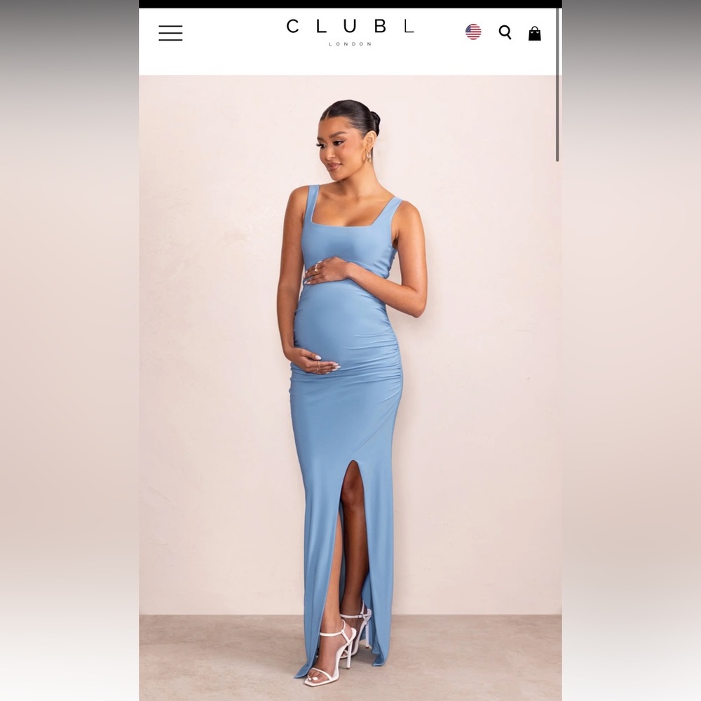 CLUB L LONDON baby shower/maternity photo shoot gown